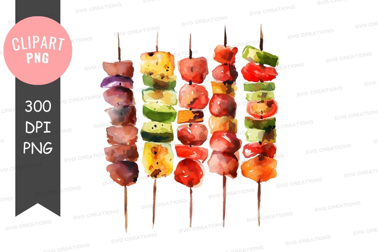 Colorful vegetable skewers
