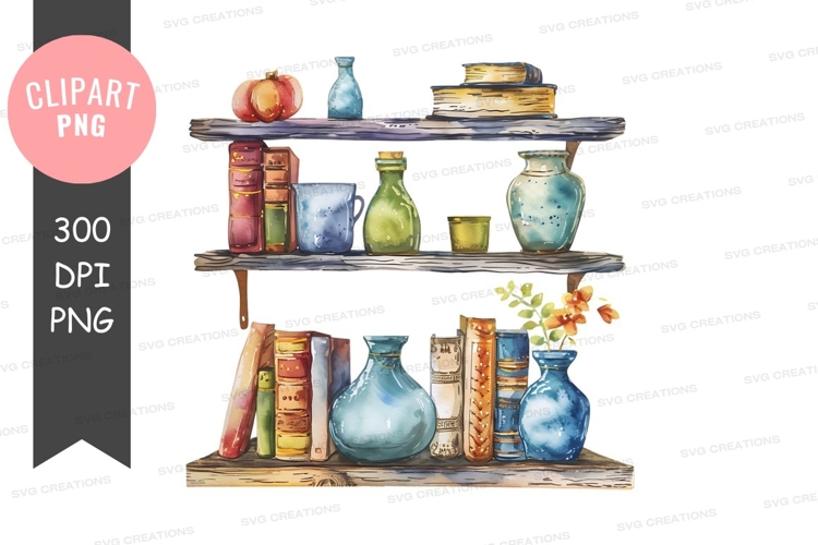 Book shelf clipart Image 4