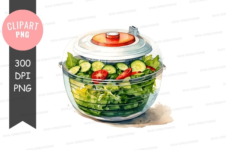 Fresh salad in a clear bowl example image 1