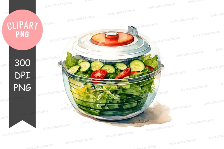 Fresh salad in a clear bowl