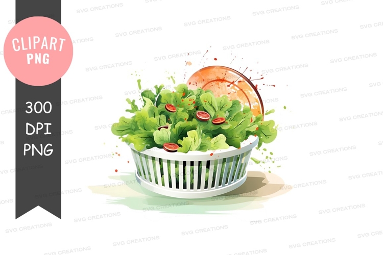 Fresh salad in a basket