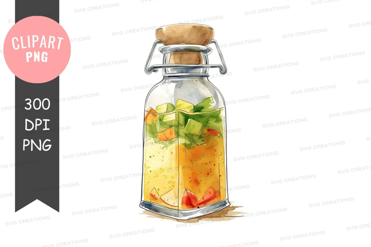 Fresh ingredients in a jar