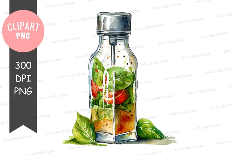 Fresh salad dressing bottle