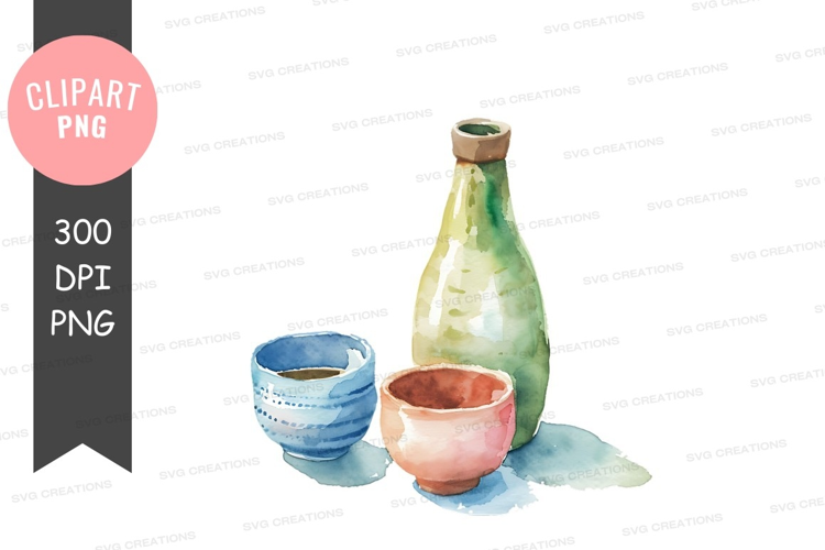Watercolor ceramic vessels