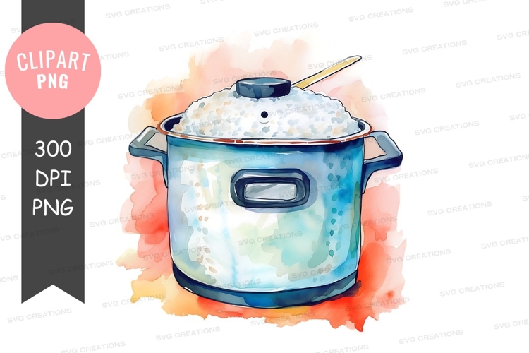 Cooking pot with rice