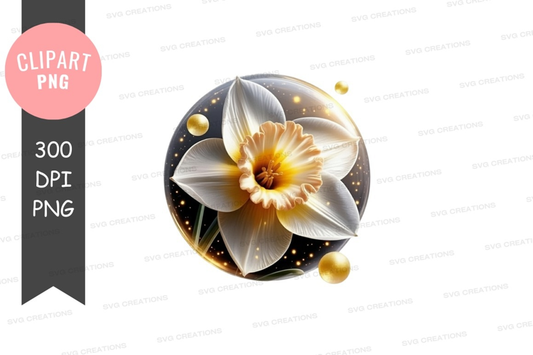 Elegant daffodil with golden accents