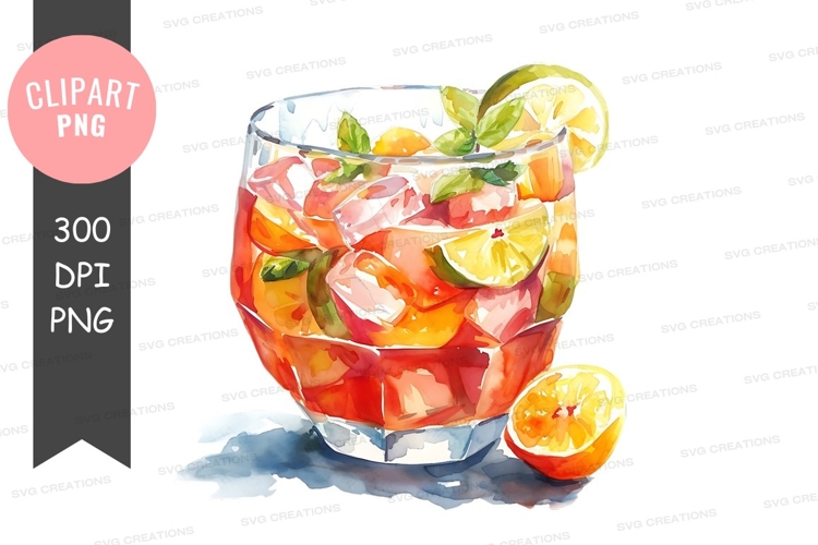 Vibrant summer cocktail