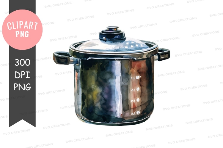 Shiny stainless steel pressure cooker