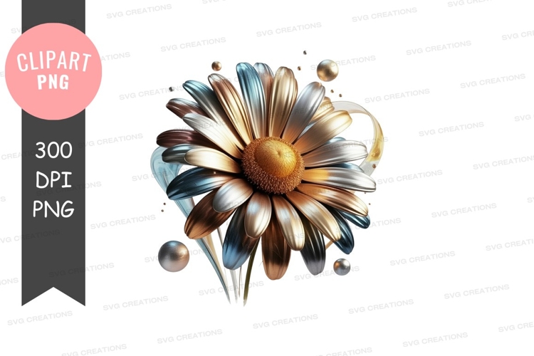 Abstract metallic flower