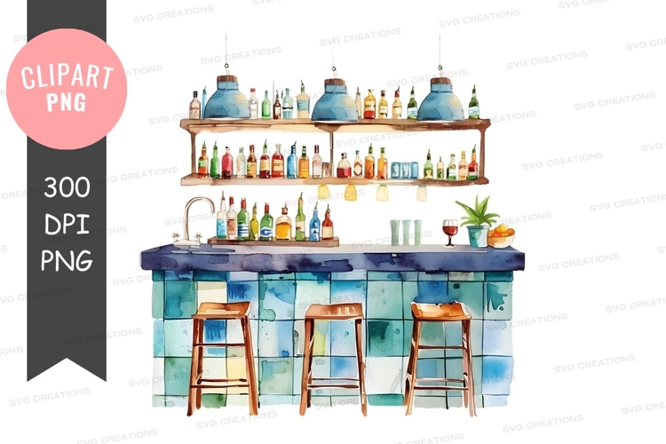 Cozy home bar