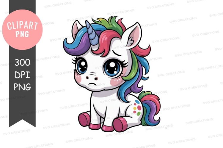 Cute Unicorn Clipart Image 12