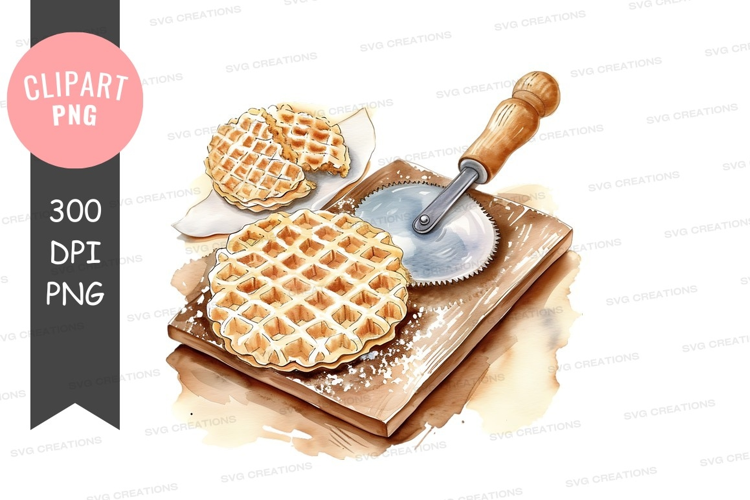 Delicious waffles with a waffle iron