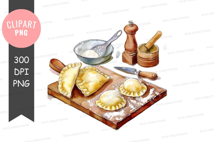 Homemade dumpling preparation