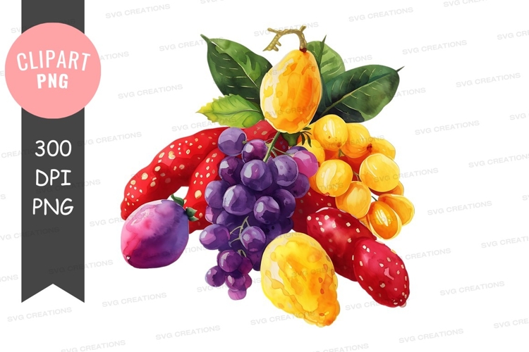 Assorted fruits clipart png