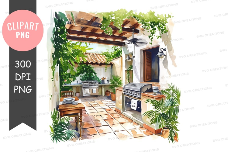 Cozy outdoor kitchen