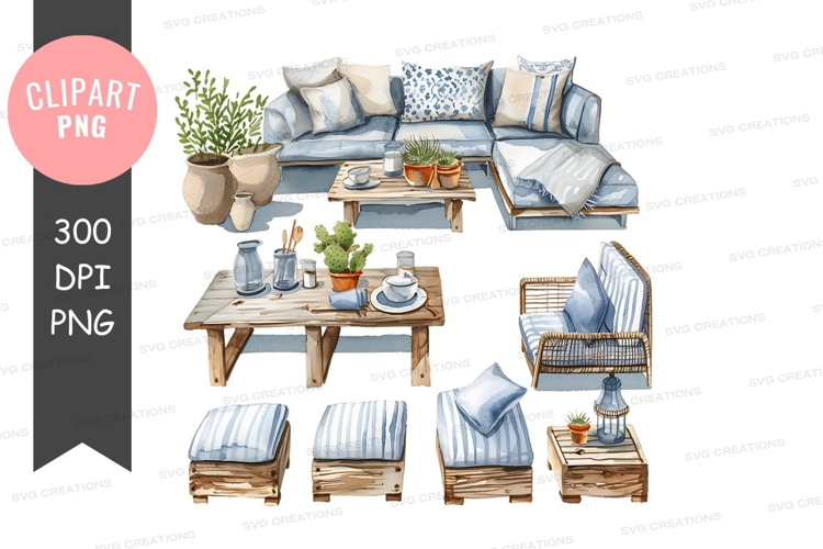 Cozy outdoor patio setup