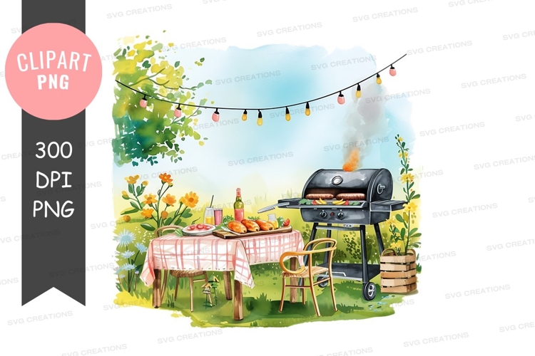 Summer bbq in the garden