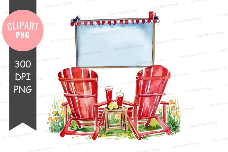 Cozy outdoor movie night