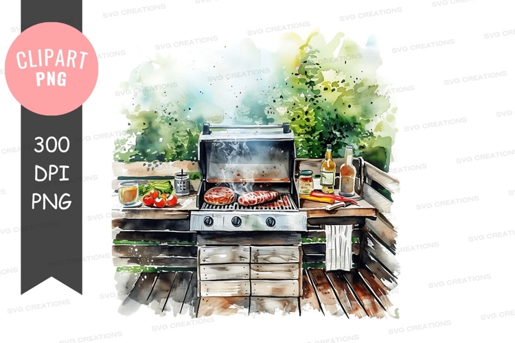 Outdoor grilling scene