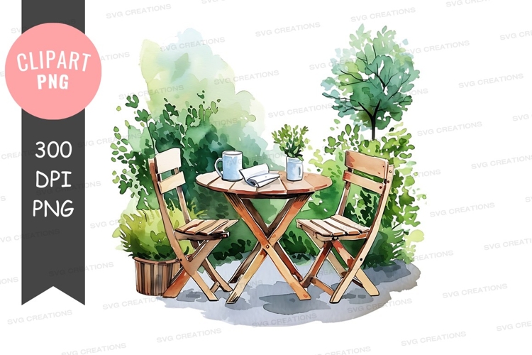 Serene outdoor coffee break