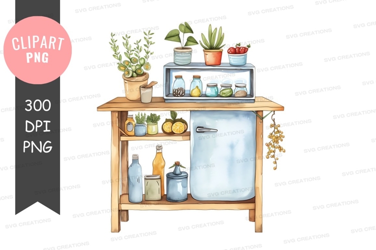 Cozy kitchen counter with plants and appliances