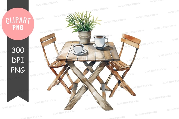 Cozy outdoor coffee table setup