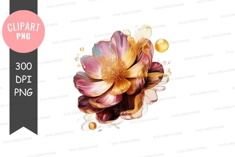 Lotus Flower Clipart Image 7