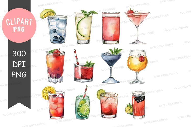 Colorful cocktail collection
