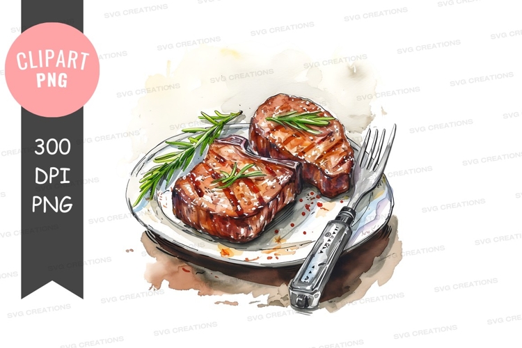 Grilled steak with rosemary