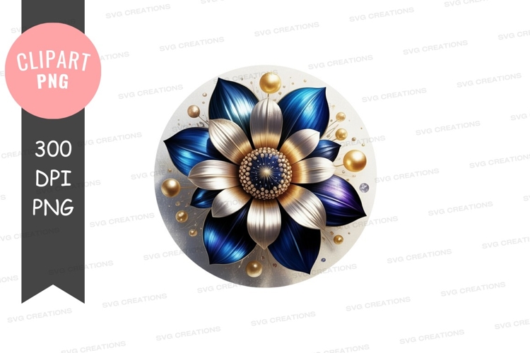 Blue Flower Clipart Image 14