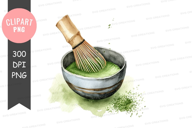 Preparing matcha tea
