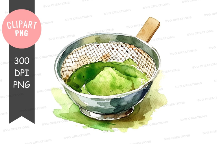 Matcha tea in a traditional bowl