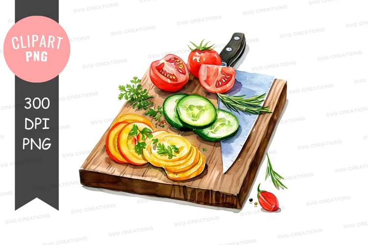 Fresh vegetables on cutting board