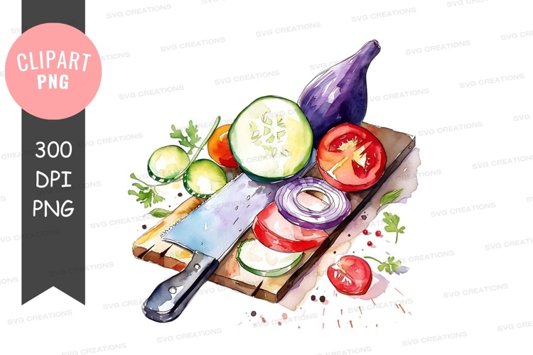 Fresh vegetables on cutting board
