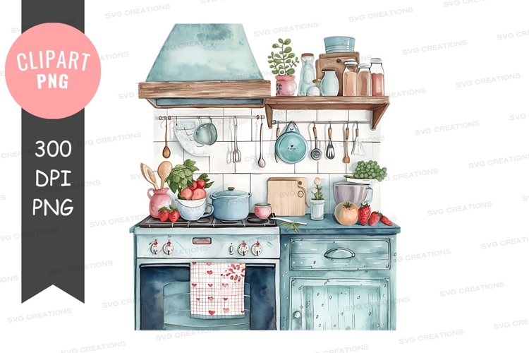 Vintage kitchen clipart png
