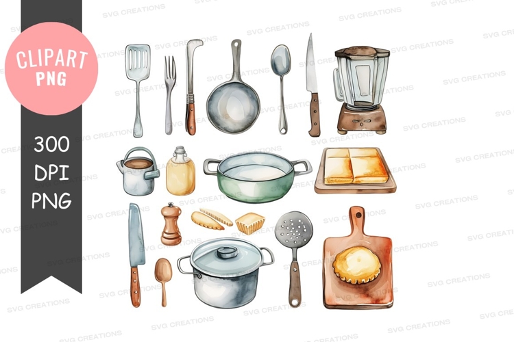 Kitchen utensils and tools clipart png