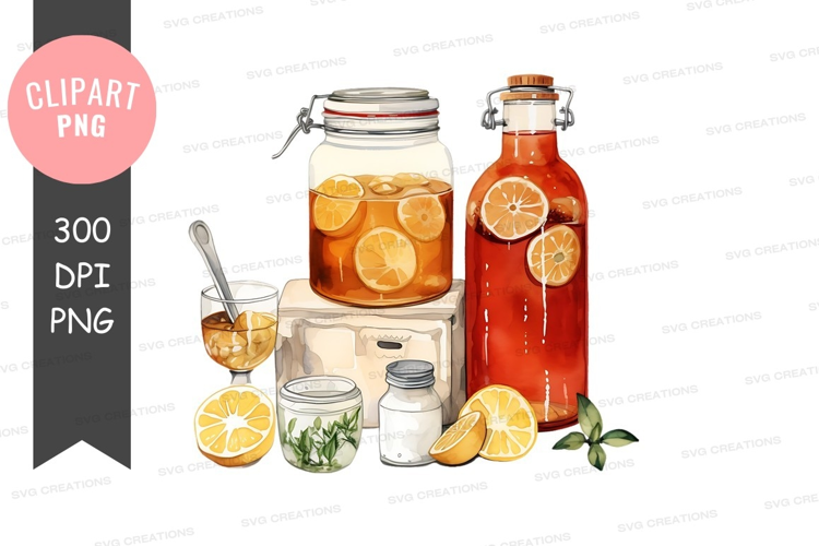 Refreshing lemonade setup