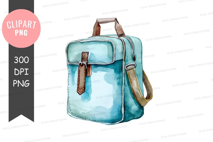 Turquoise leather satchel