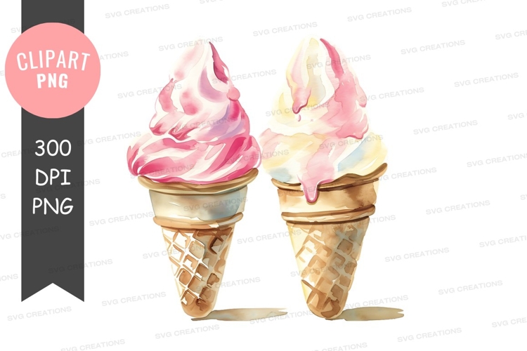 Delicious ice cream cones