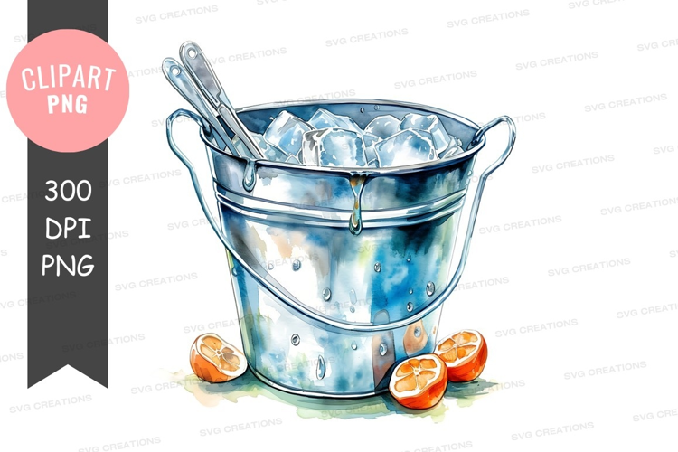 Ice bucket with lemons