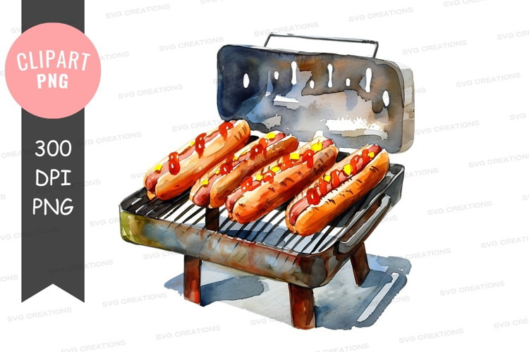 Grilled hot dogs