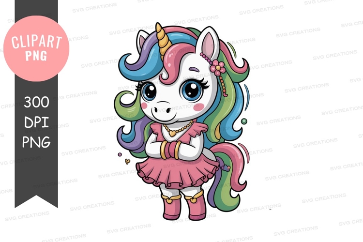 Cute Unicorn Clipart Image 11