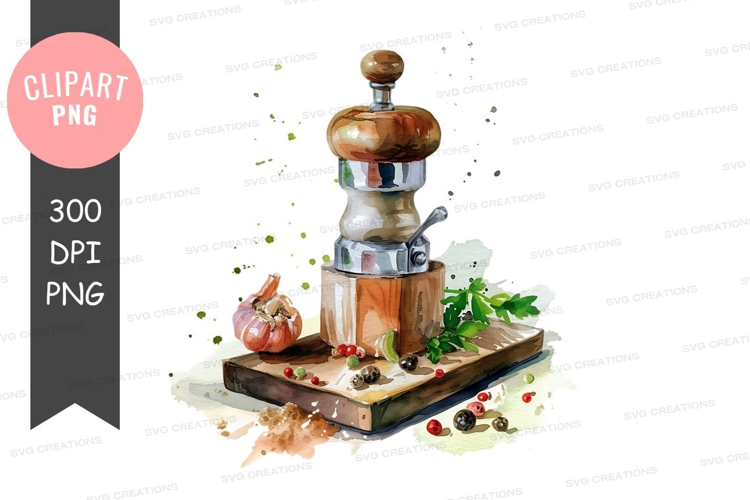 Spice grinder with ingredients