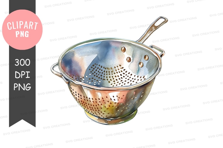 Metal colander with handles
