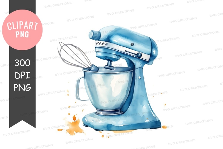 Blue stand mixer clipart png