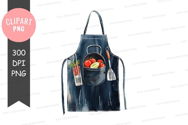 Chef's apron with vegetables example image 1