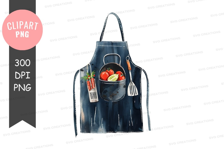 Chef's apron with vegetables