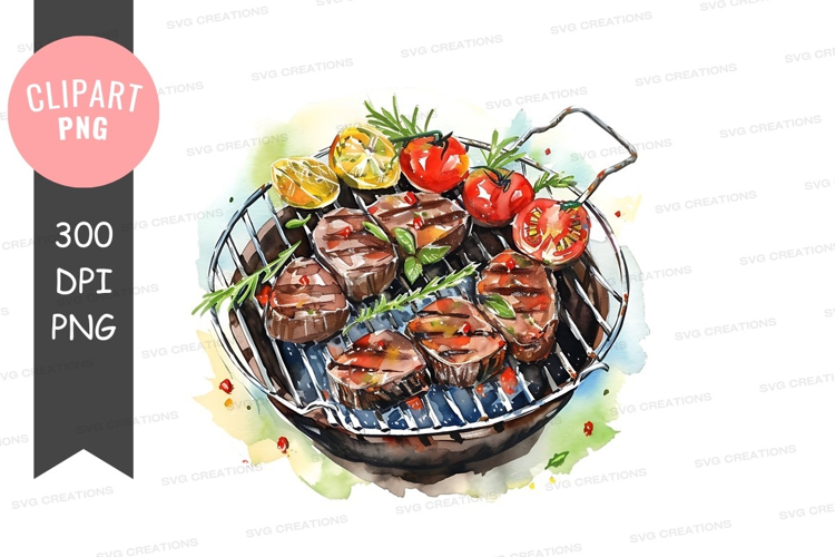 Grilled steak with vegetables
