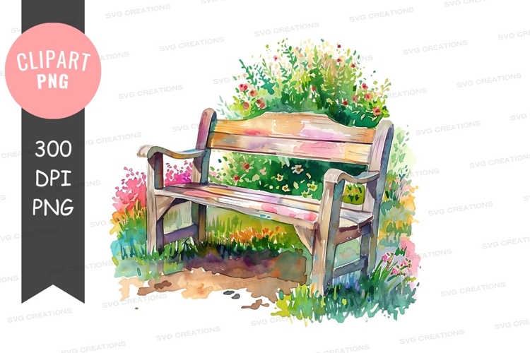 Serene garden bench
