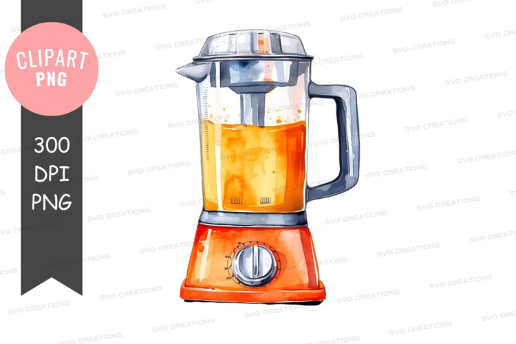 Orange blender with smoothie